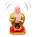 Solar powered Laughing Buddha with Waving Fan