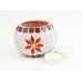 Beautiful Red Glass Mosaic Tealight Candle Holder (Set of 2) - EK0301