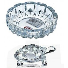 Crystal Glass Turtle And Tray