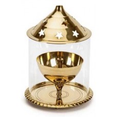 Golden Akhand Diya Small Brass Table Diya  (Height: 4 inch)