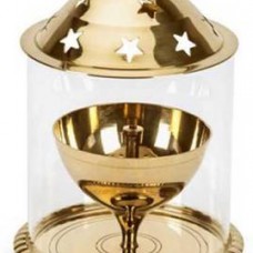 Golden Akhand Diya Small Brass Table Diya  (Height: 4 inch)