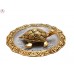 Feng Shui Metal Turtle With Glass And Metallic Plate